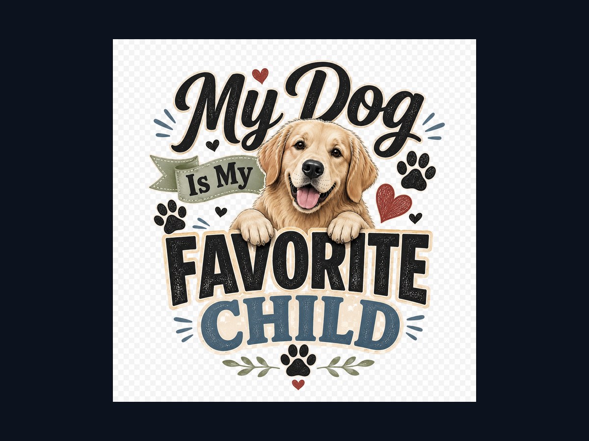Pet parent humor apparel graphic