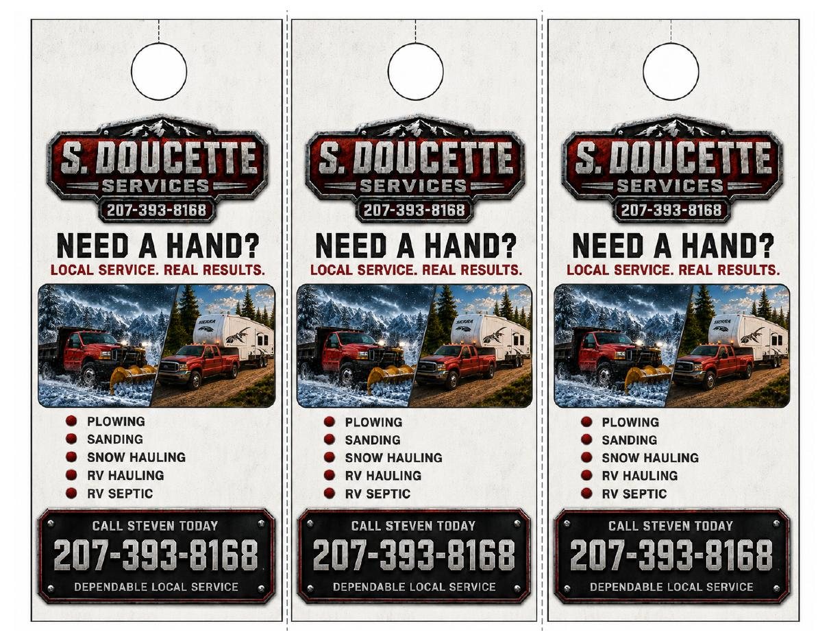 S. Doucette winter door hangers