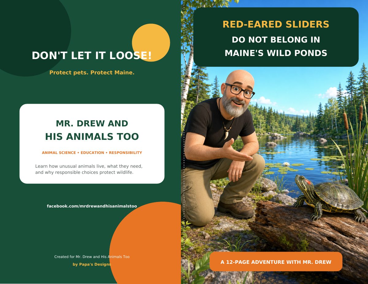Red-Eared Sliders in Maine educational booklet